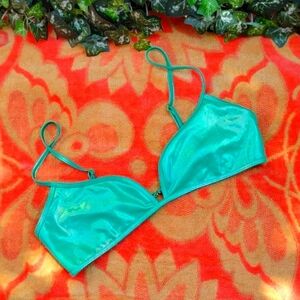 LOVEWAVE EUC Size M The Denz Top In Aqua Green ✨Sparkle & Shine Minimal Lux Top